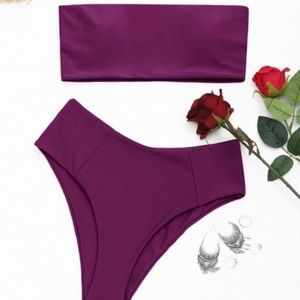 Zaful High cut Bandeau bikini NWT